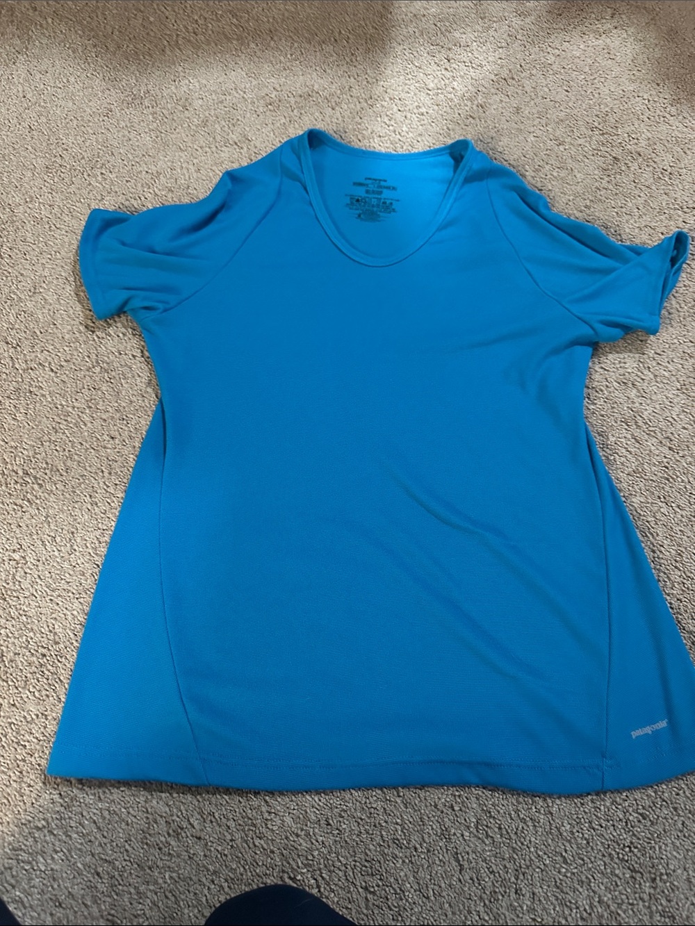 Patagonia Women's Short Sleeve Tee in Turquoise Blue